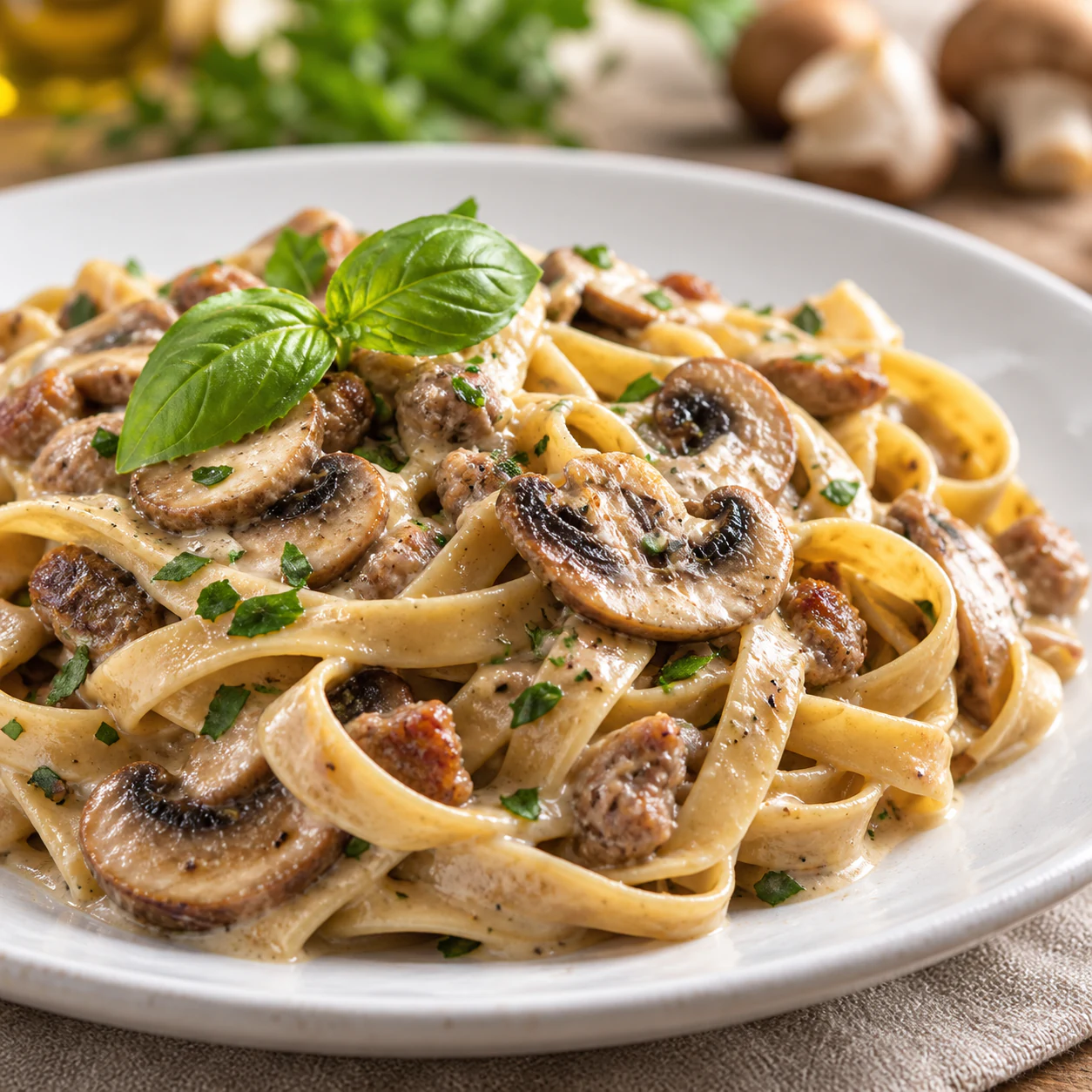 Fettuccine funghi e salsiccia 250g — vista 3